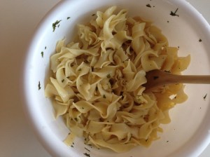 Preheat oven to 375 degrees. Hamburger Meat Cooking Directions: 1 lb hamburger meat 1 tbsp parsley 1 tsp minced garlic generous amount of sea salt and cracked black pepper In an oven-proof, non-stick pan, brown hamburger meat on medium high heat.  I add all ingredients half-way thru the cooking process to ensure the meat has flavor.  Once meat is browned, remove from skillet and let grease drain (I put a few paper towels on a plate to do this easily). Wide Egg Noodles Cooking directions: 6 oz wide egg noodles water salt and pepper olive oil 1 tbsp butter 1 tsp olive oil 1 tsp parsley approximately 5 oz leftover, noodle stock water Bring about 4-5 cups of water to boil (I never measure water when I am cooking noodles.  I normally eyeball it and make sure the noodles will be completely covered).  Add about 1 tbsp or so of olive oil and sea salt to water.  Once the water is boiling, add the egg noodles and bring water to a rolling boil for about 5-6 minutes or until noodles are al dente.  ***I added a cube of beef bullion with the noodles to enhance the flavor of the noodles.*** Strain noodles, but keep about a cup of the stock water. Put the noodles in a small bowl and add the butter, 1 tsp olive oil, 1 tsp parsley, a little bit of stock water, and salt and pepper if desired. Cheese Sauce and Final Cooking directions: 1 pt half and half 1/2 pt heavy cream 2 tbsp sour cream 1 tbsp butter 1/2 c mozzarella 1/2 C sharp cheddar 1/2 c Colby jack cheese 1/4 c parmesan 1 tsp minced garlic **Bread crumbs **Additional cheddar cheese In the same pan we browned the hamburger meat in, we are going to make the cheese sauce for the macaroni.   First, add half and half, heavy cream, butter, garlic, and sour cream.  Bring to a slow boil.  Add noodles and hamburger meat.  Mix together well while it is still on a low boil.  Add each cheese separately (leaving parmesan for the top) and mix together until all cheeses are mixed in and melted.   Top the pasta with parmesan.  If you choose to add breadcrumbs and more cheese, which I highly recommend, top the pasta with about 1/4 c of breadcrumbs and 1/4 C sharp cheddar. Place in oven and heat for about 10 minutes or until golden brown.  I cooked mine for about 10 minutes and then, set on broil to brown the top.