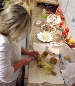 Sausage Hash 1 lb fresh sausage 1 small, sweet onion, diced 1/2 c diced mushrooms 3 medium, white potatoes (boiled for 15 minutes and then diced) 2 tbsp minced garlic 2 tbsp parsley salt and pepper to taste (generous amount of pepper, light salt) olive oil In a large skillet, coat bottom with olive oil and warm over medium high heat.  Add diced sweet onion and let cook for about 10 minutes, stirring occasionally.  Then, add salt and pepper, minced garlic, and 1 tbsp of parsley.  Continue to cook onions for about 5 more minutes.  Add mushrooms and 1-2 tbsp of olive oil to pan with onions.  Let the mushrooms and onions cook for about 5 minutes, stirring frequently.  Now, add the sausage, potatoes, and 1 tbsp of parsley.  Cook sausage thoroughly.  ***Once sausage has completely cooked, I lightly mashed the mixture to the bottom of the pan in order to get a light crust on the mix.  And there you have it!!!   One Hash mix that can be used as a stuffing for numerous items...or to eat by itself!!! 